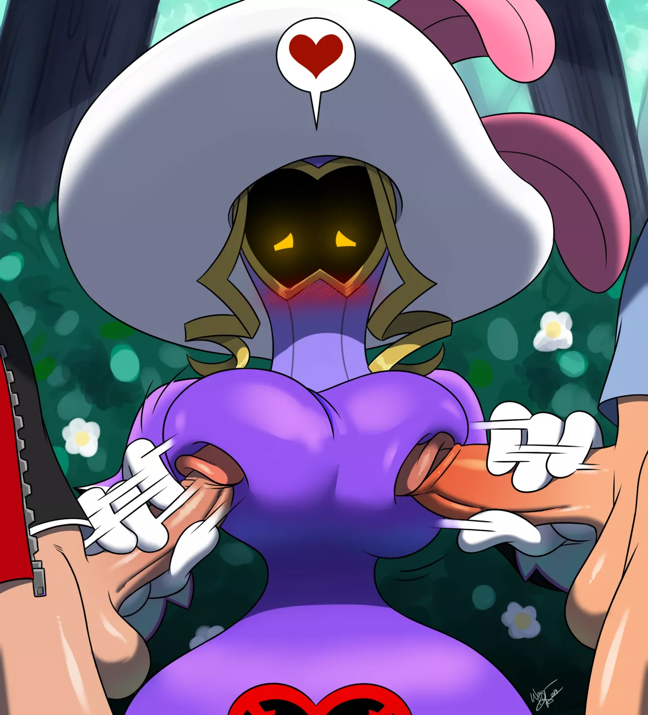 The Parasol Beauty's DOUBLE handjob! (Aeolus06) [KINGDOM HEARTS] posted by AlKo96