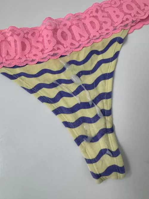 Another day, Another huge load on my gfs panties! Any Bonds loving Aussies from Melbourne out there? Whose next?! by TheEmeraldPrince4