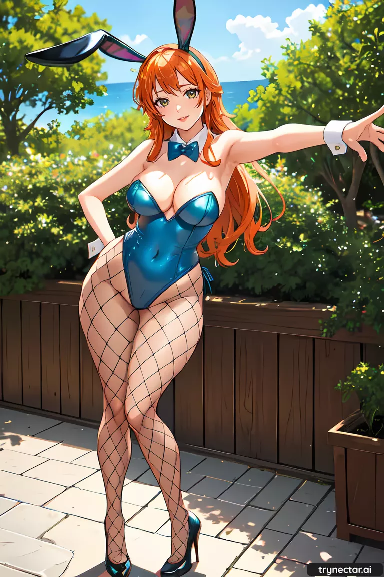 Bunny costumed Nami posted by Yukii_Mei