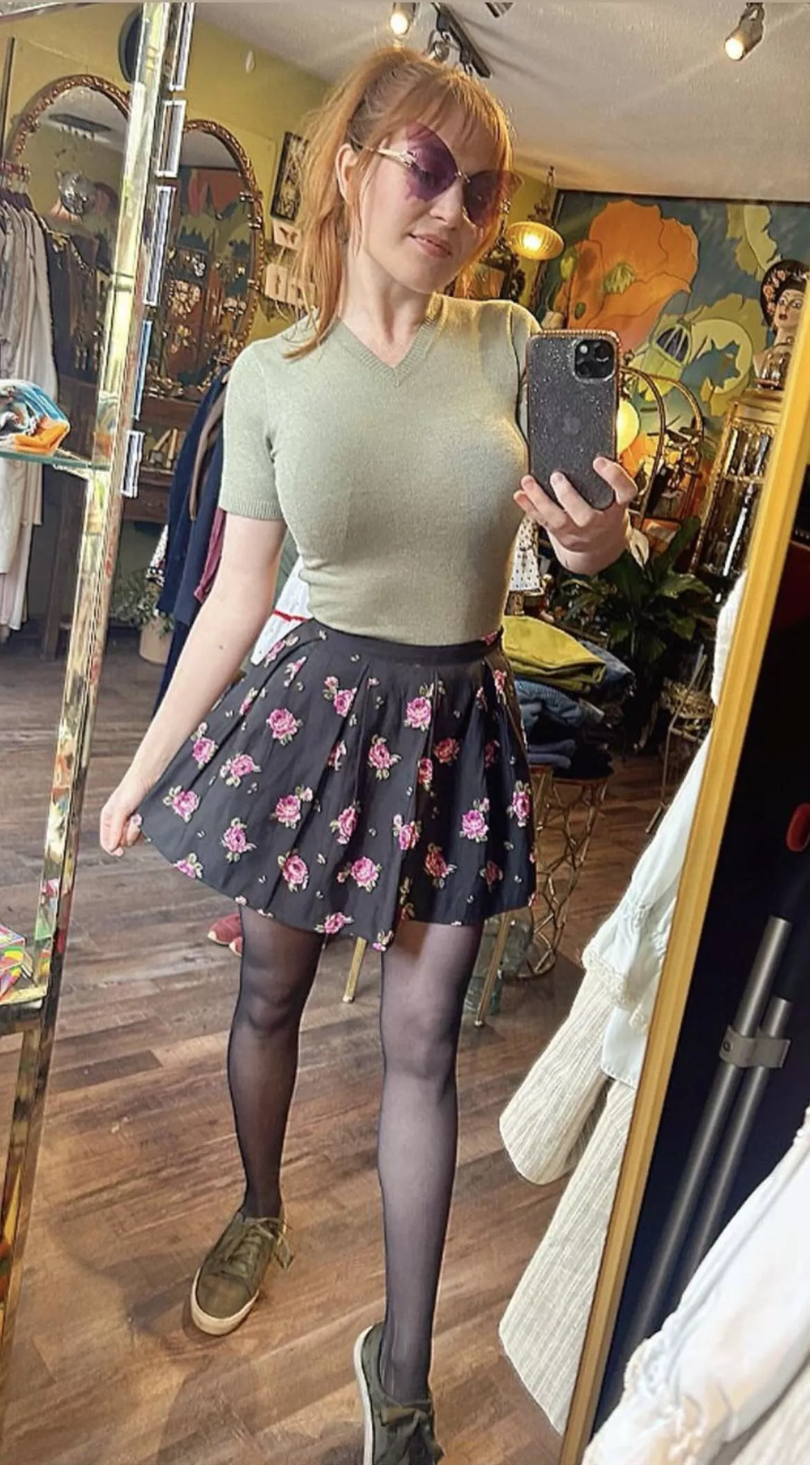 Busty redhead w/butterfly glasses  posted by Lonkane