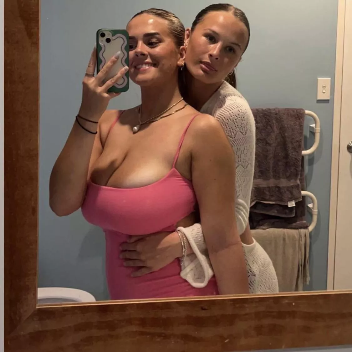 Cant blame her friend for hiding behind her posted by Valuable-Hat6442