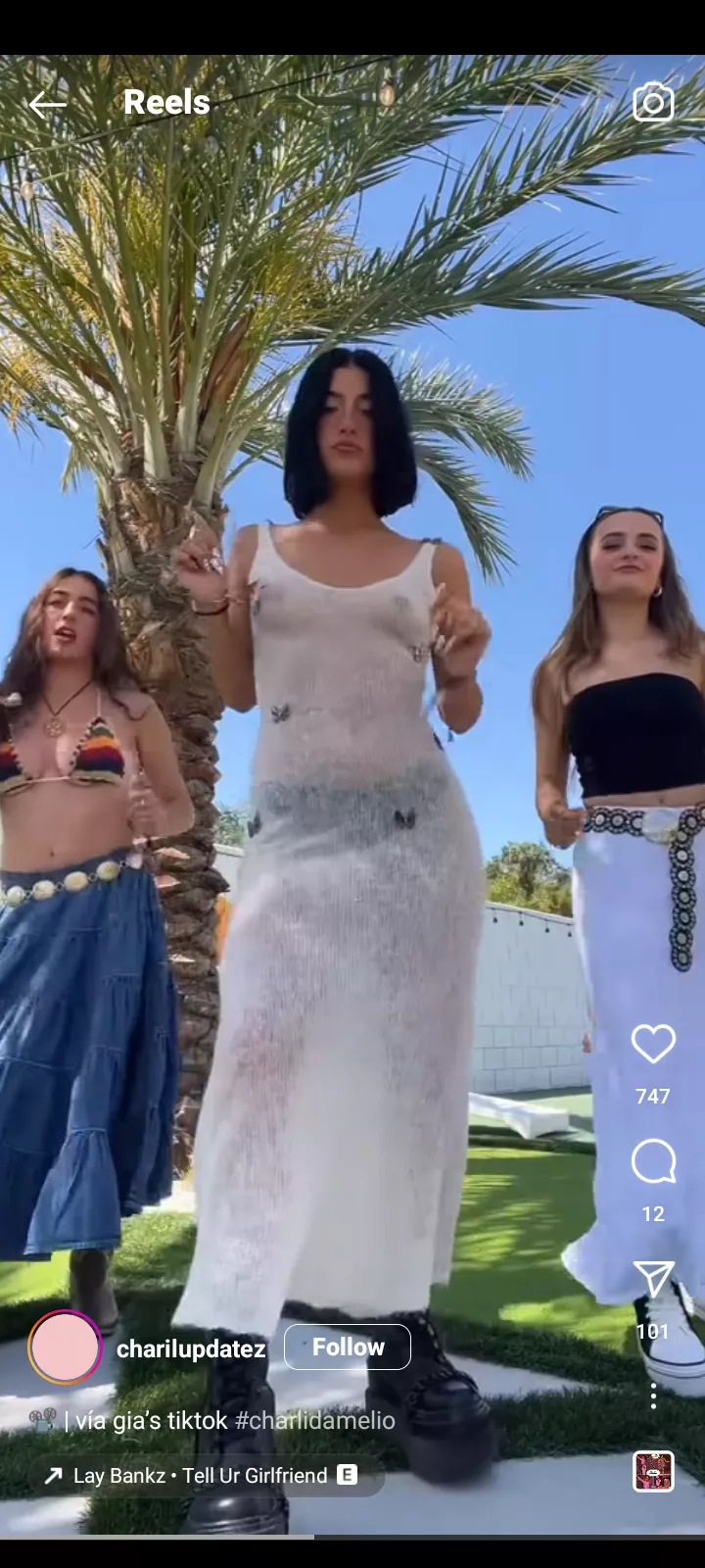 Charlie d'amelio white dress  posted by BlueKnightPs