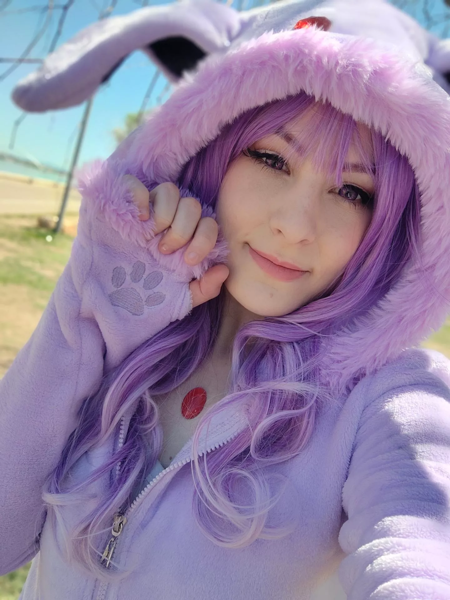 Espeon Hoodie Selfie by SaltedCat posted by thesaltedcat