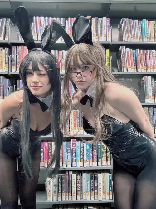 My friend and I cosplaying Mai and Rio Futaba by Emfoxpng