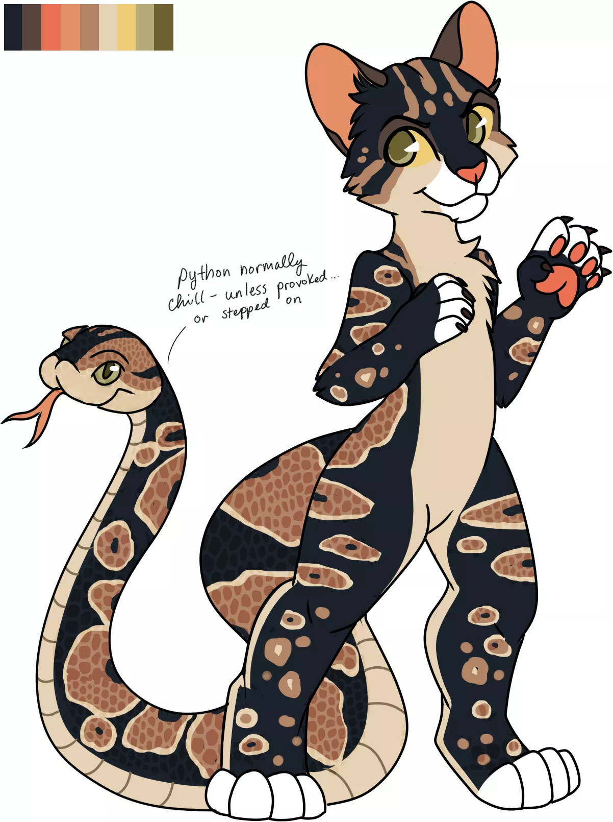 Ocelot/Python Hybrid - Adoptable (Art & Design by Me!) posted by Glittering-Amount-68