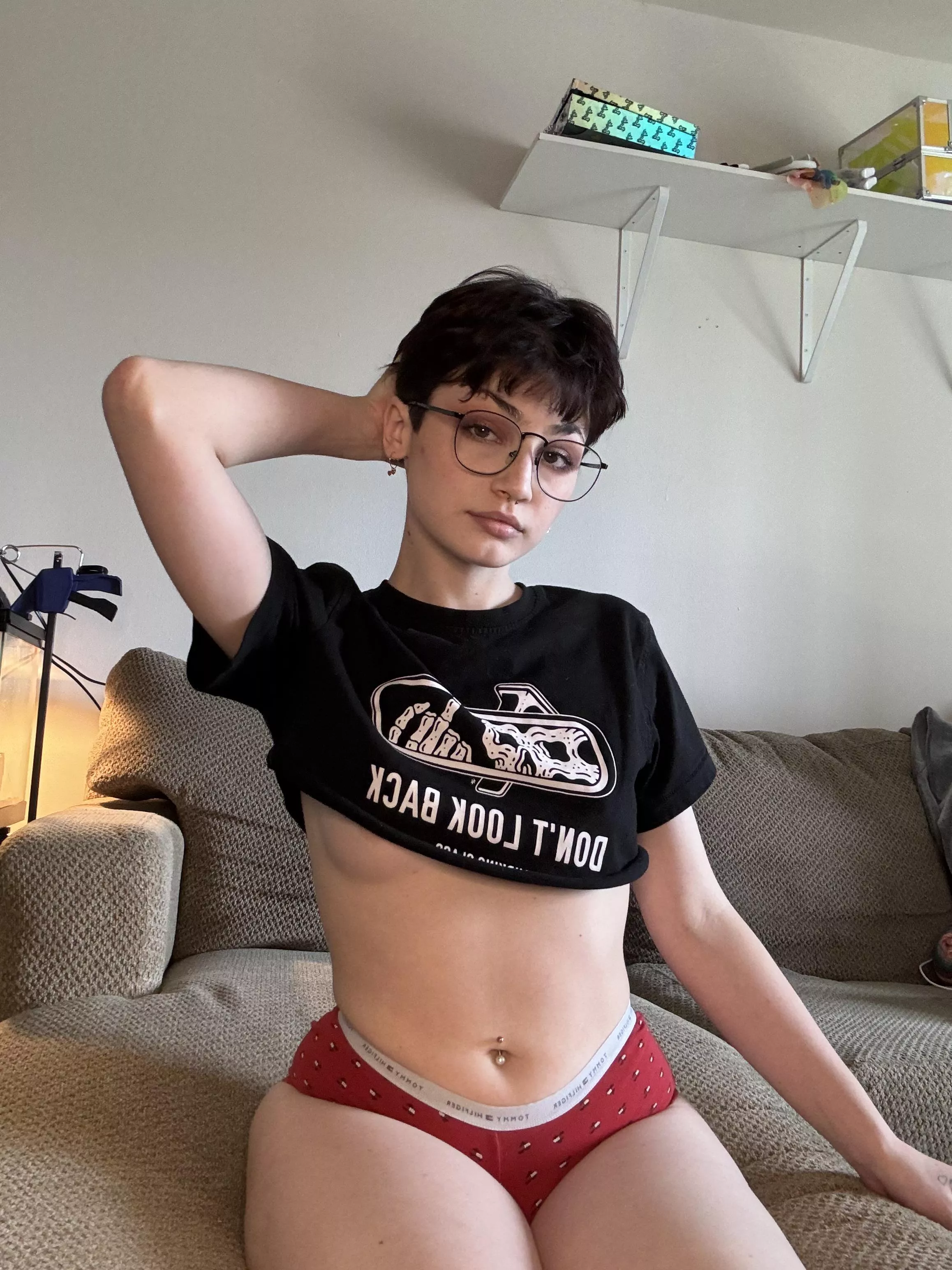 Short hair short shirt posted by Lilithrain66