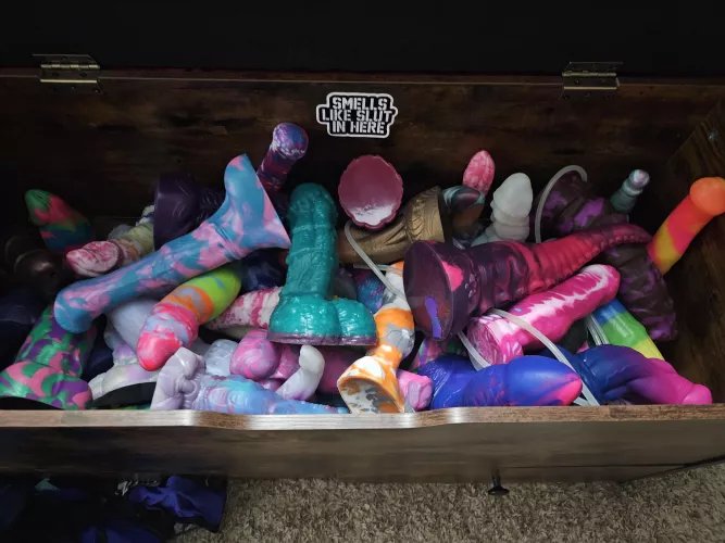 The toy box at the end of the bed by chmh7984