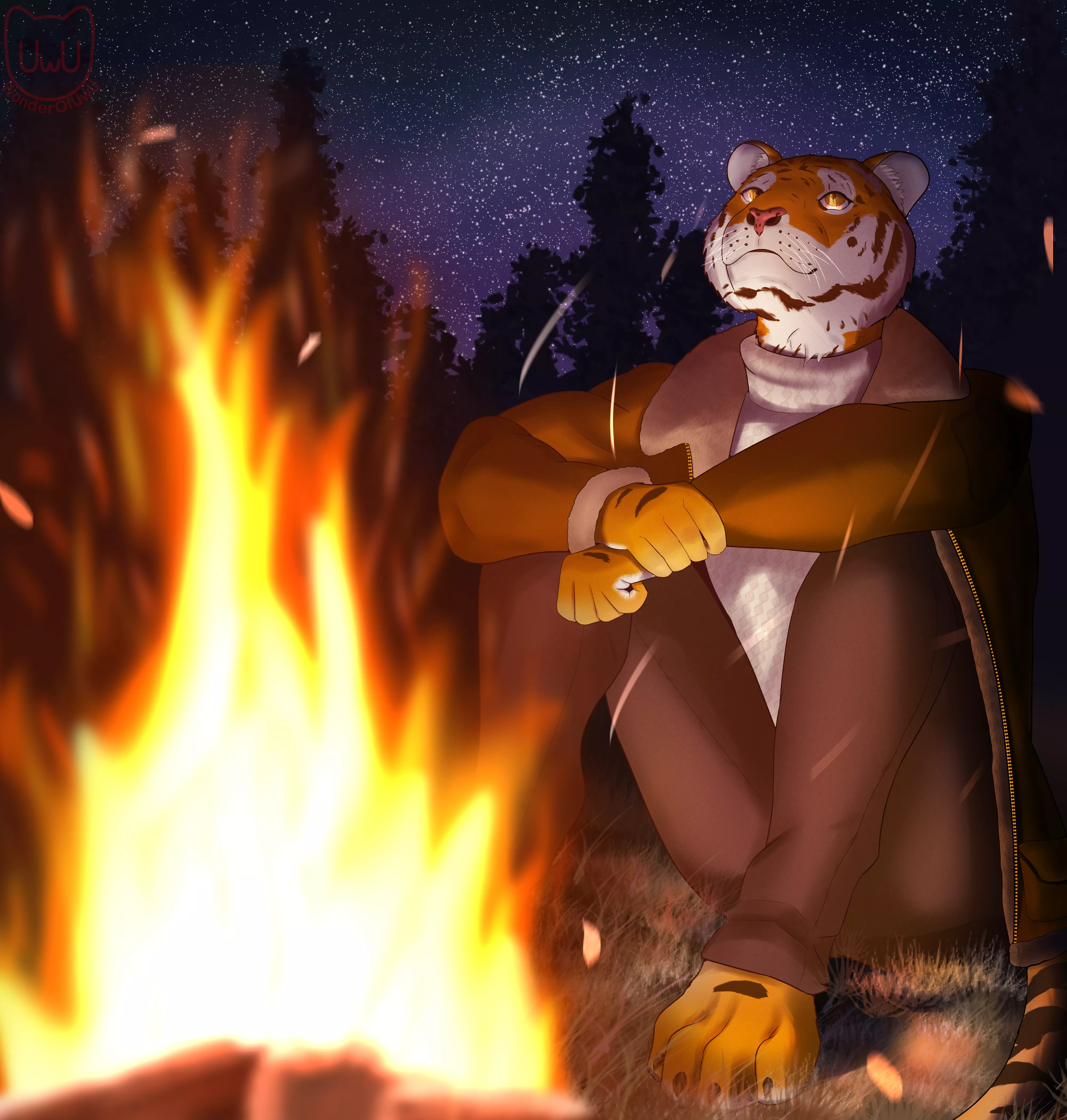 Tyger Tyger, burning bright (art by me, WonderOfUwU) posted by WonderOfUwU