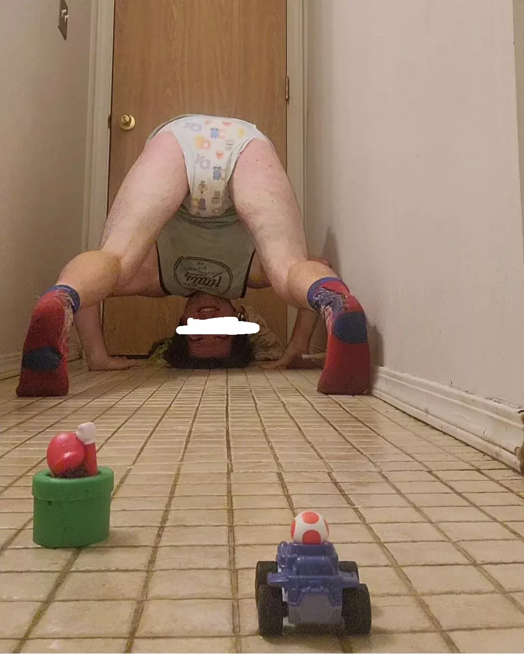 VROOM VROOM! 3 2 1 GO! Im a pampers kinda little boy 😊 (Mario toys are so much fun!) posted by LittleBlueyRanger