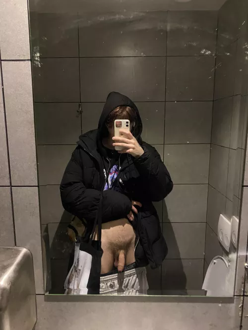 want to help this hairy softie get hard in a public toilet?😌 by pepelnahoodie