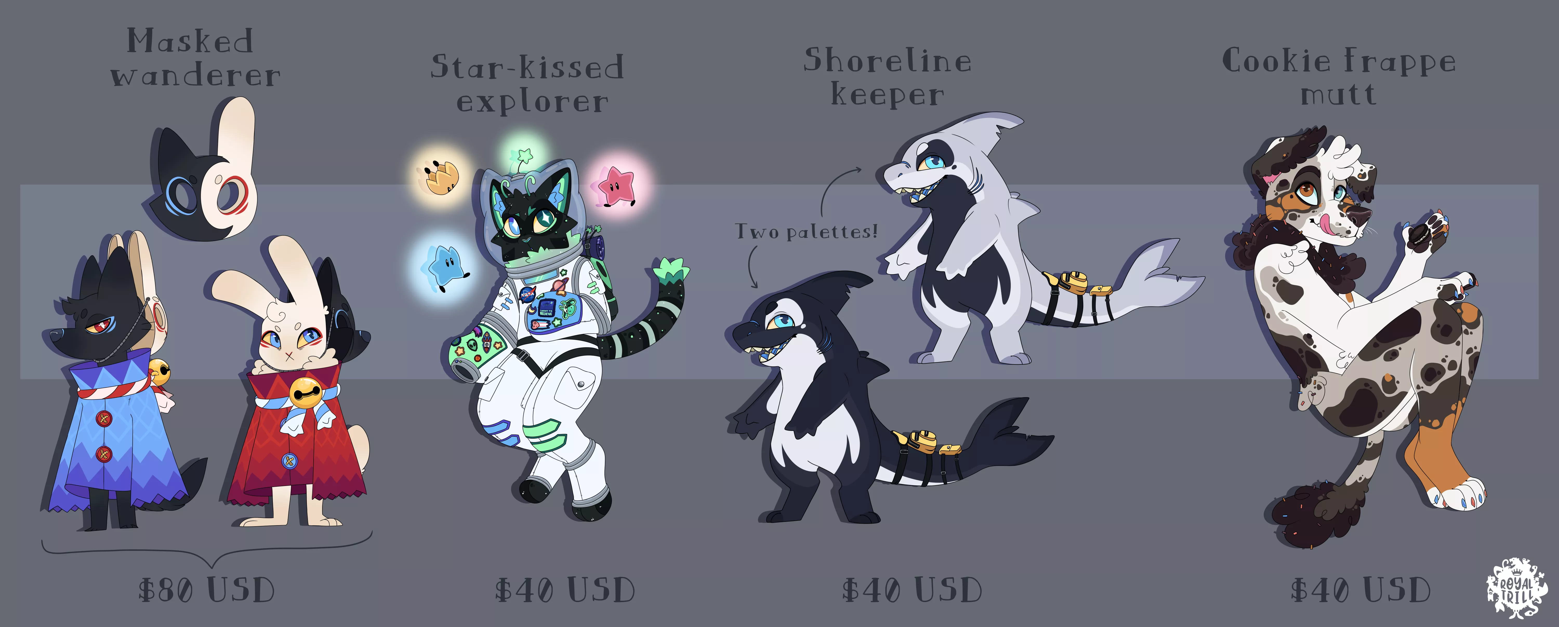 Adventurous creatures adoptable batch! posted by Royaltrill