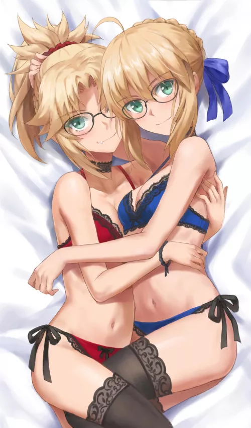 Artoria and Mordred by Emilia67