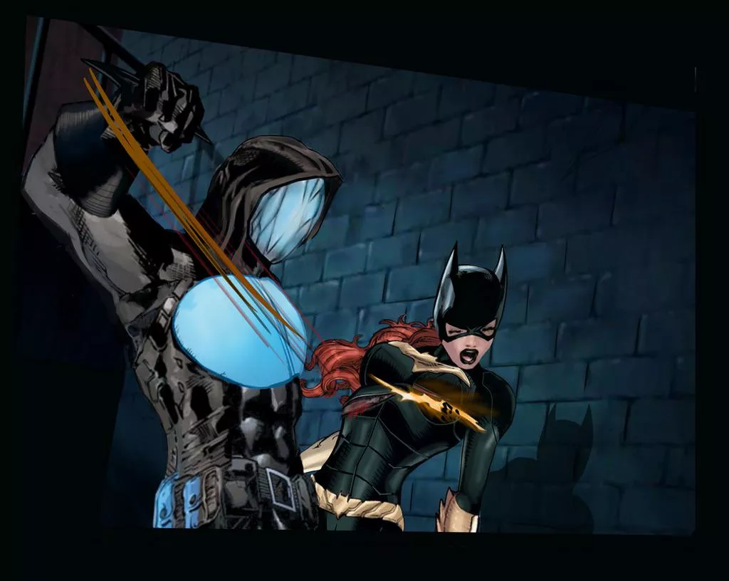 Batgirl vs Mirror - when her gadgets are used against her posted by Hagarb