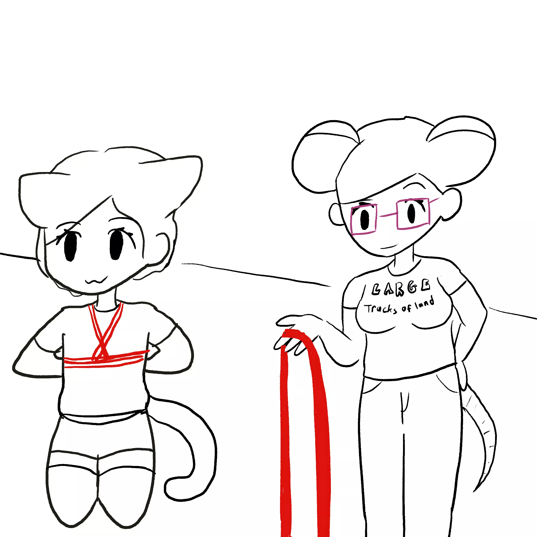 Cat boy disassociating while his Mouse girlfriend ties him up  posted by Biojason