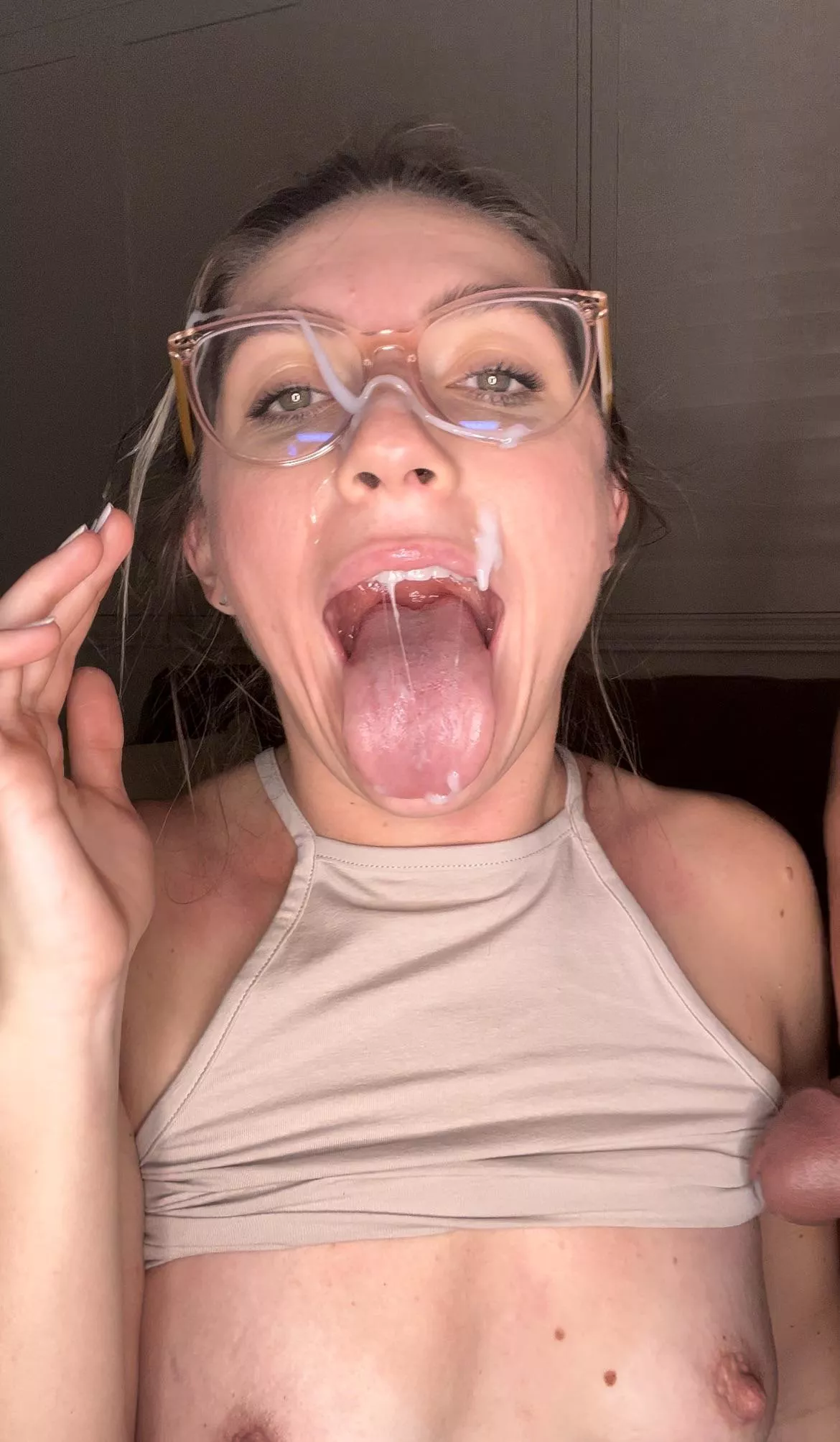 cum on my glasses anytime  posted by Greeneyezonme