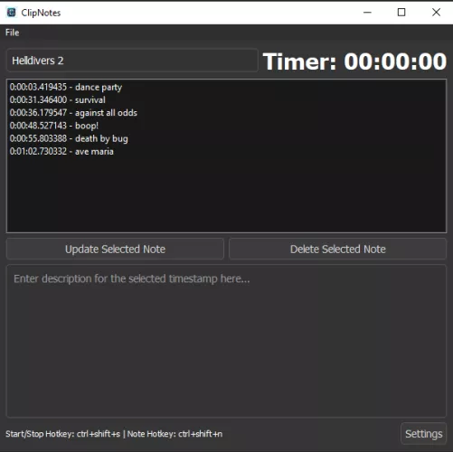 I made a simple tool for marking and annotating timestamps while recording or streaming! by Trigger1221