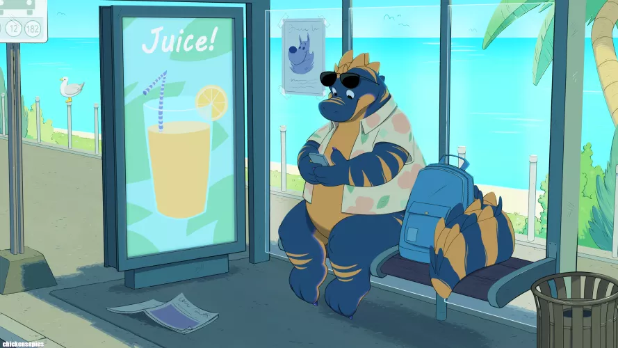 I wish it was summer.. (art by me, @chickensnpies1 on Twitter!) by chimigni