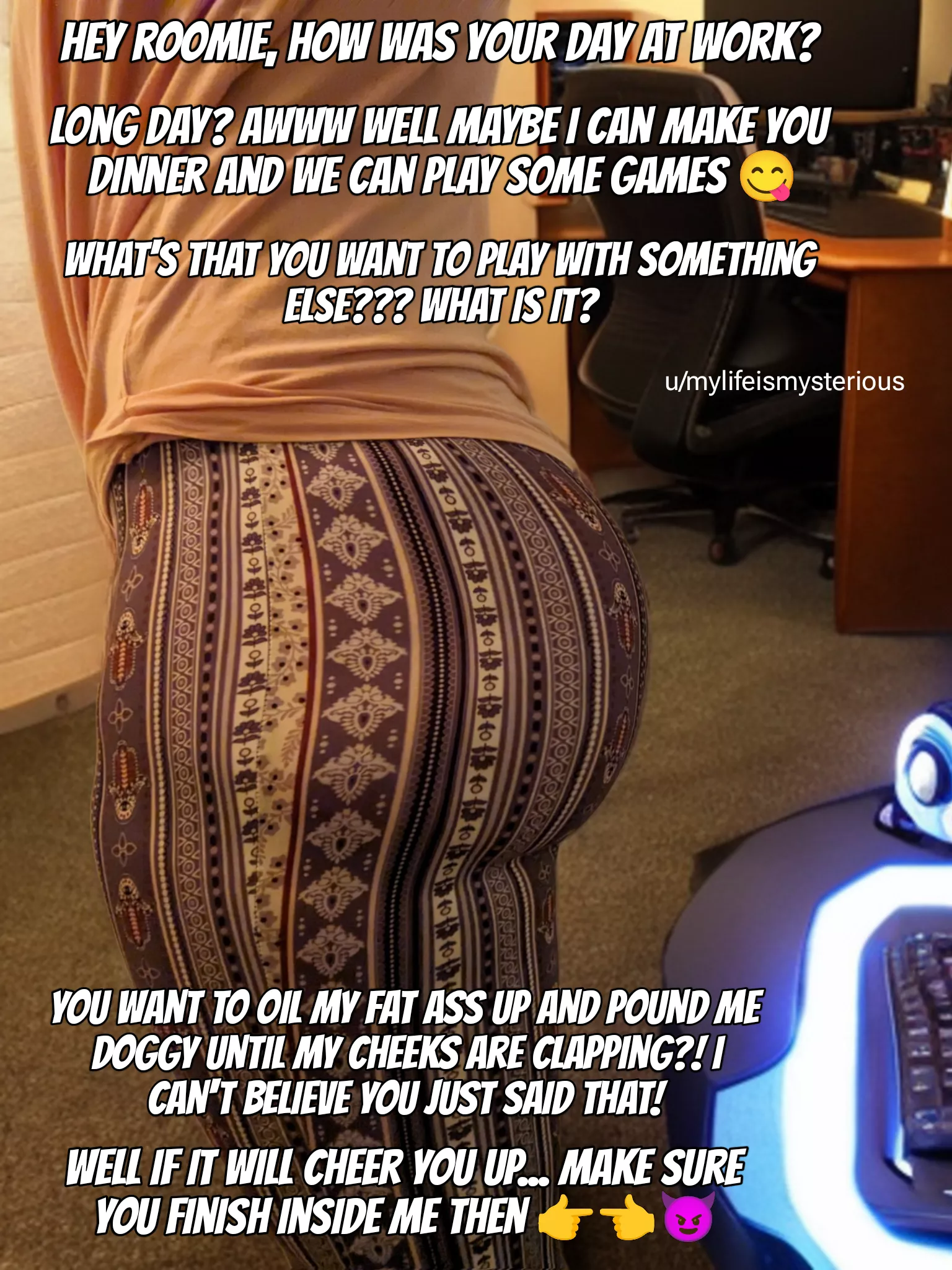 I'm just your new sissy roommate 👉👈 posted by mylifeismysterious