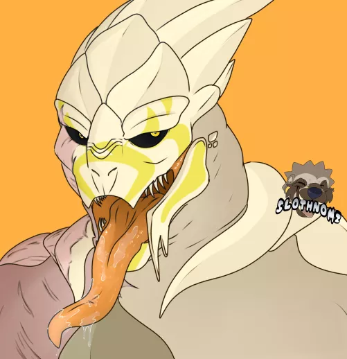 {image} Turian maws anyone?~ [ Art By Me, SLOTHNOMZ ] [ Mawshot ] [ Male pred ] by SLOTHNOMZ