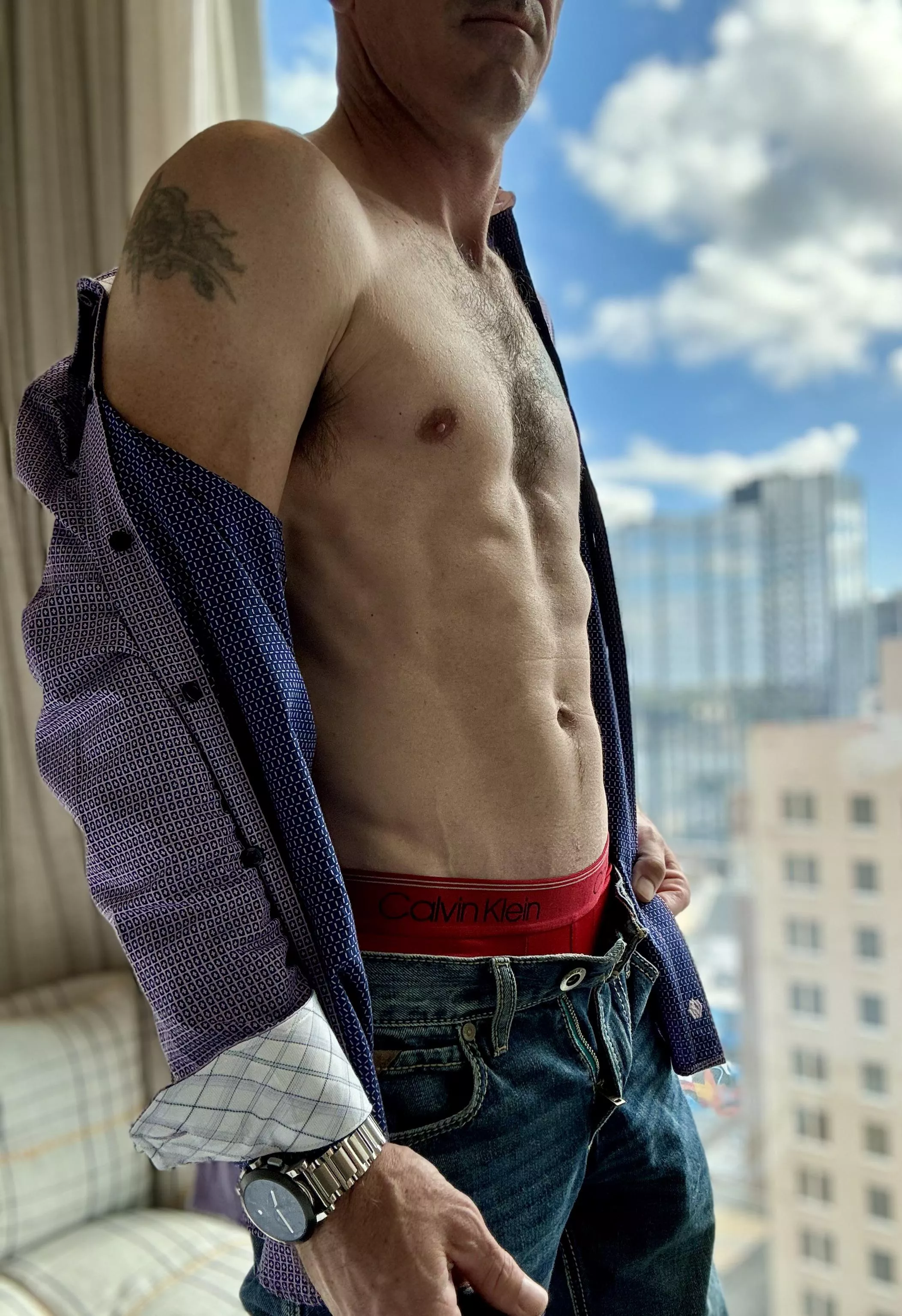 Let’s play a little game of find the tats, what are you taking off first to look?  posted by Adventures-N-Fun