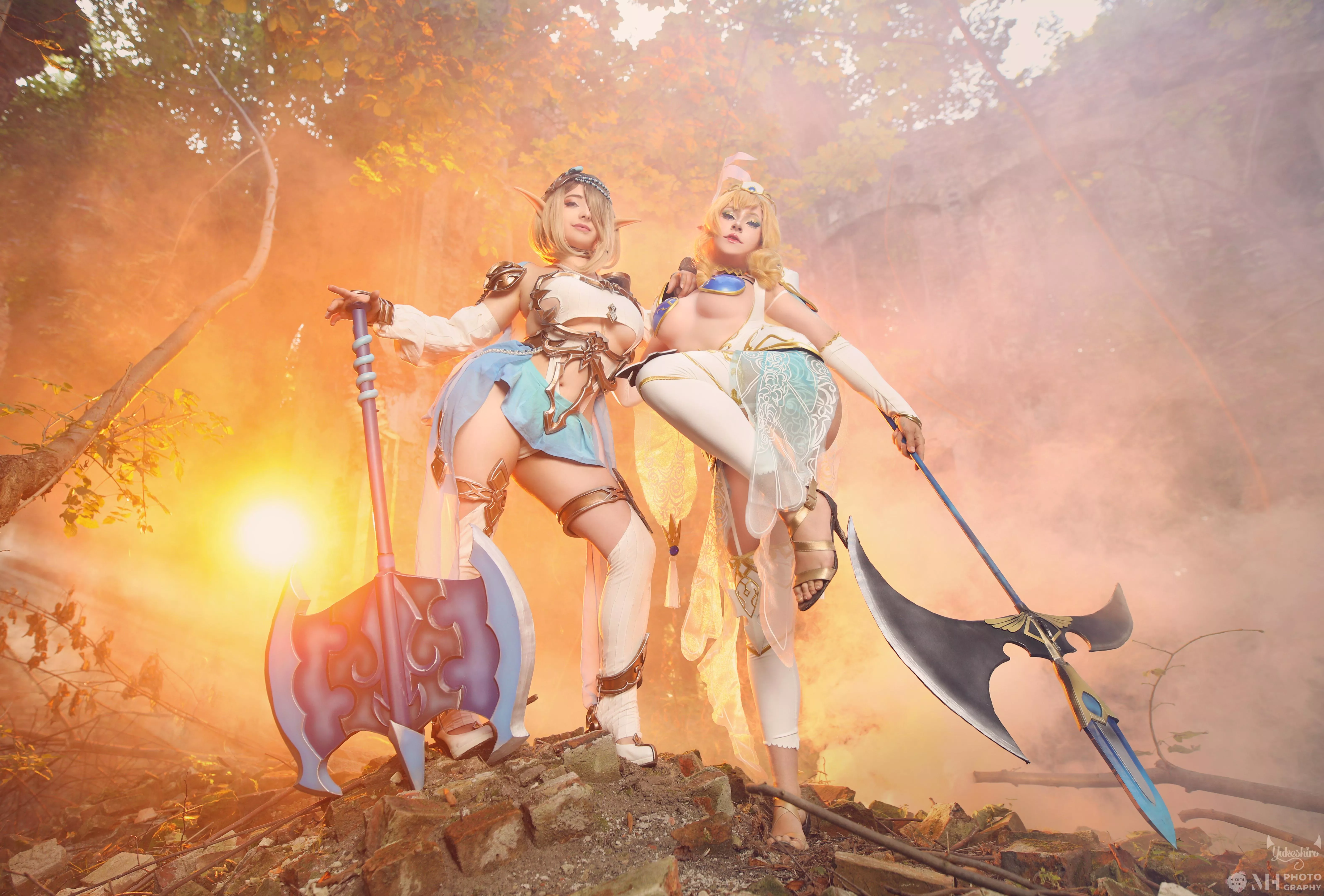 Lincia & Kukuru (Elf Village) by Yukeshiro & Mikomi Hokina posted by gabanviii