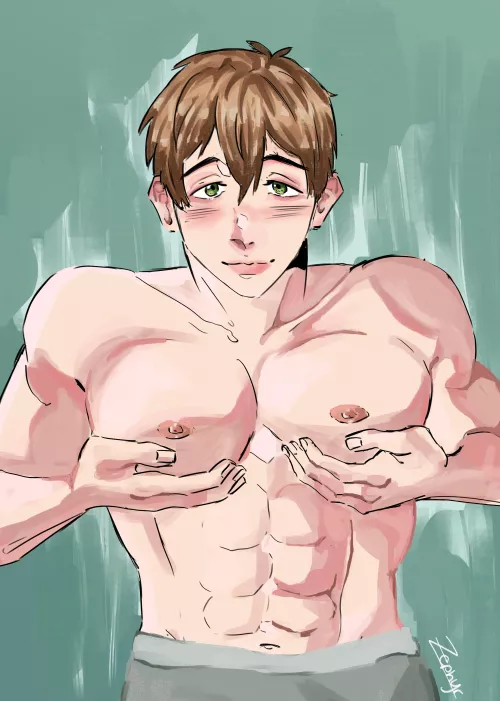 Makoto…🫣 [Art by me] ~Free! Series by Zestful_Zephyr