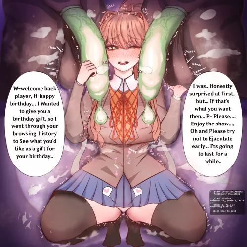 Monika's present by kinkylingky1