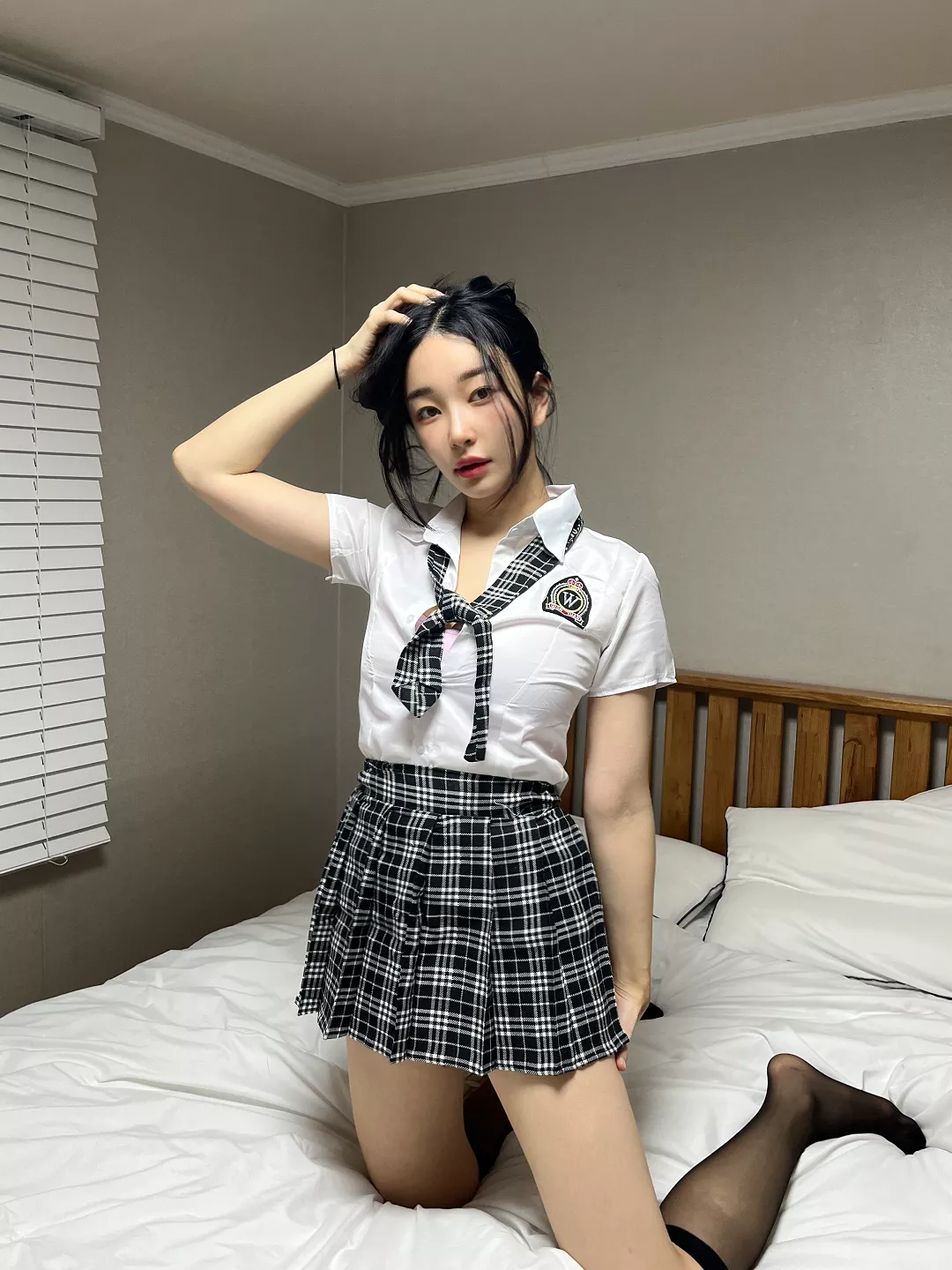the tie on the school uniform is :p posted by YourFavoriteJia