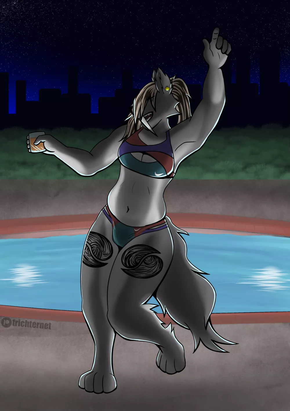 Tipsy Pool cat (TrichterNET) posted by Trichter_NET