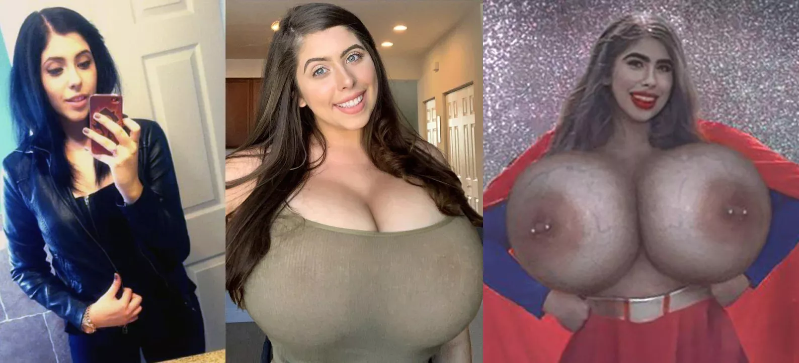 Two progressively more massive and heavy sacks of silicone posted by PumpkinSpicedBimb0