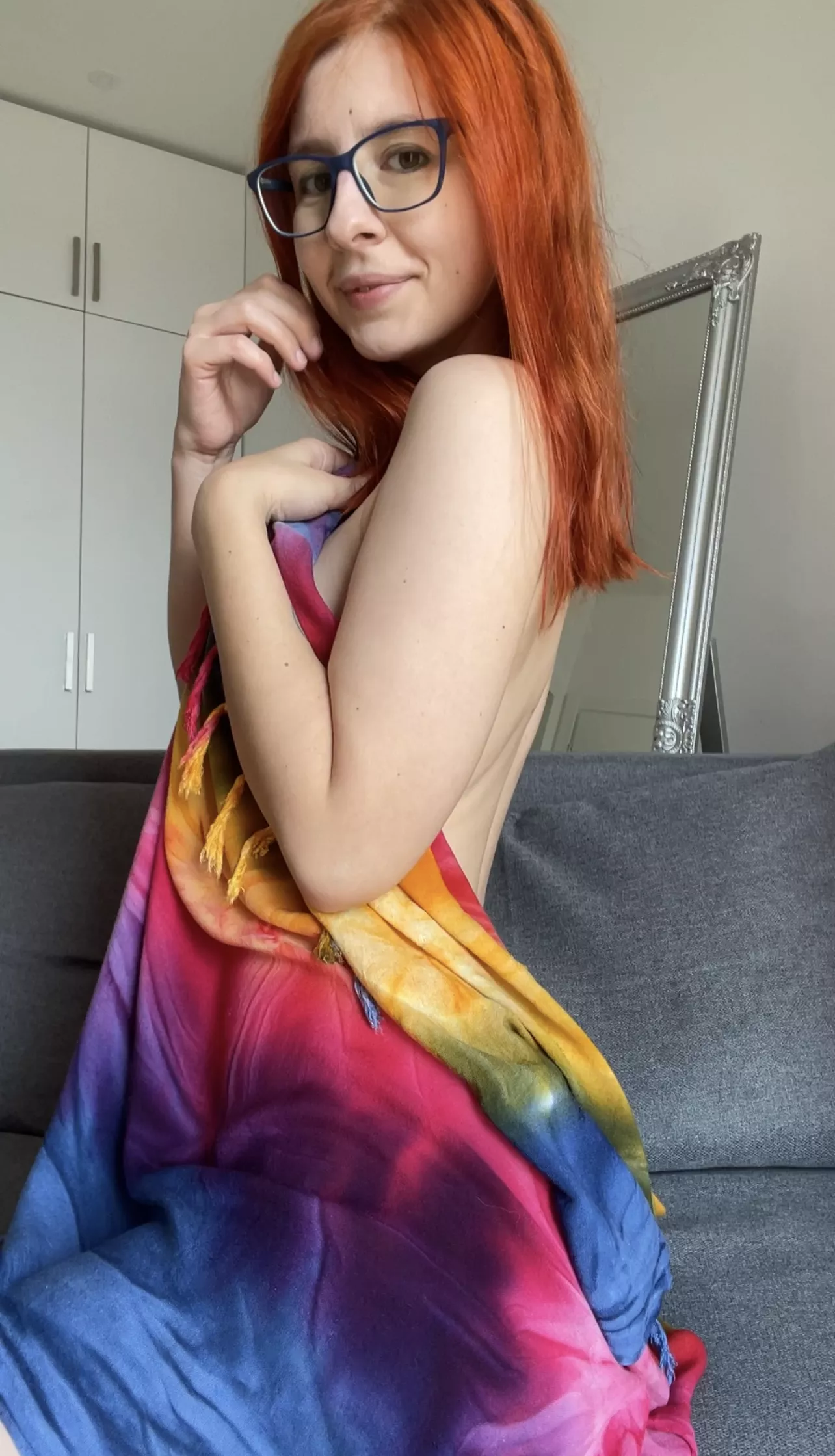 Wearing only thin blanket posted by realEvieDavis