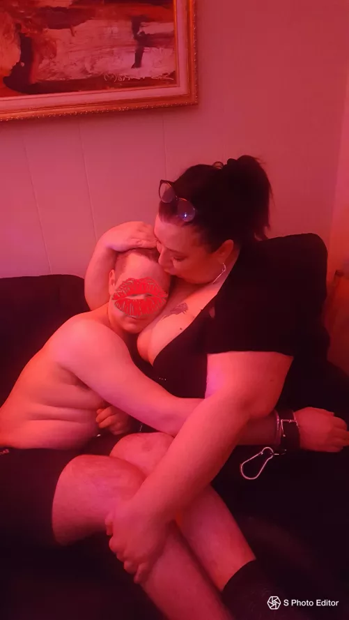 Its important to nurture our submissive post scene. He played well and deserved all the cuddles. by MadamElectra-NY