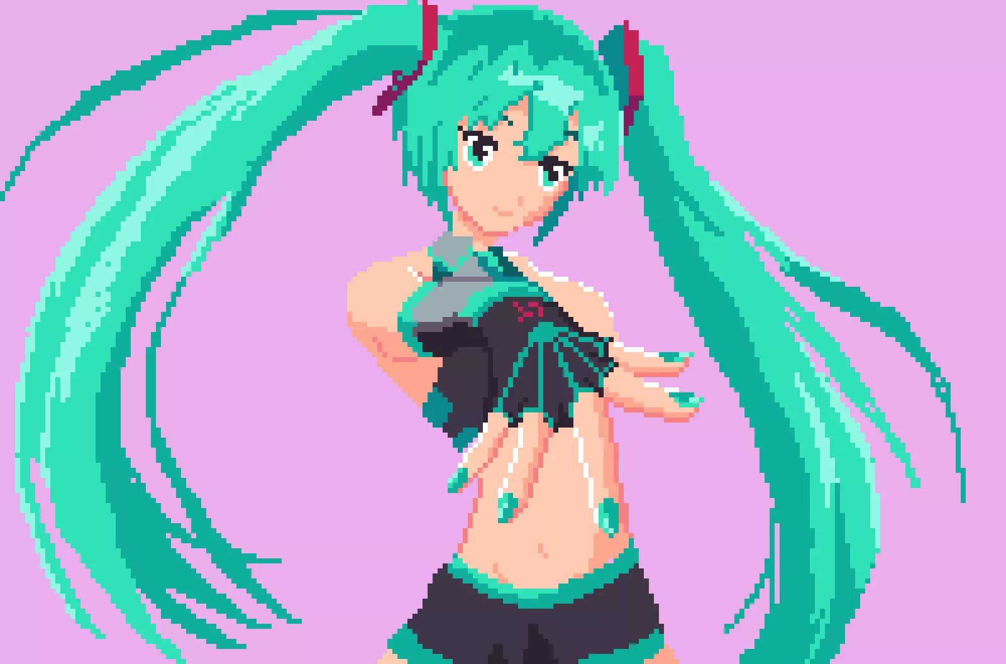 I've drawn Hatsune Miku !  posted by hedimezghanni