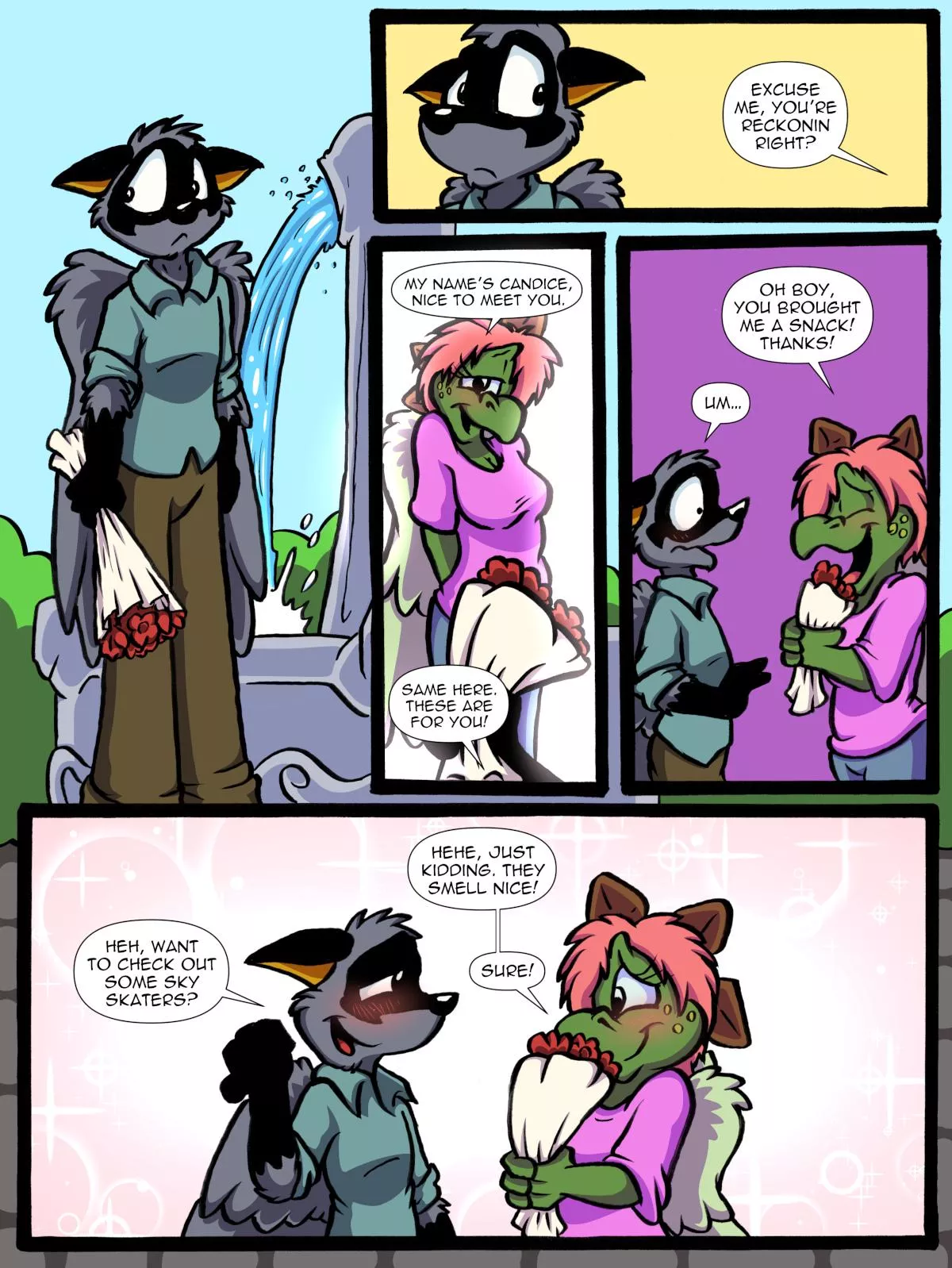 Jack - Flowers AND a meal, all in one! (art by Dave Hopkins) posted by DarkwingDude