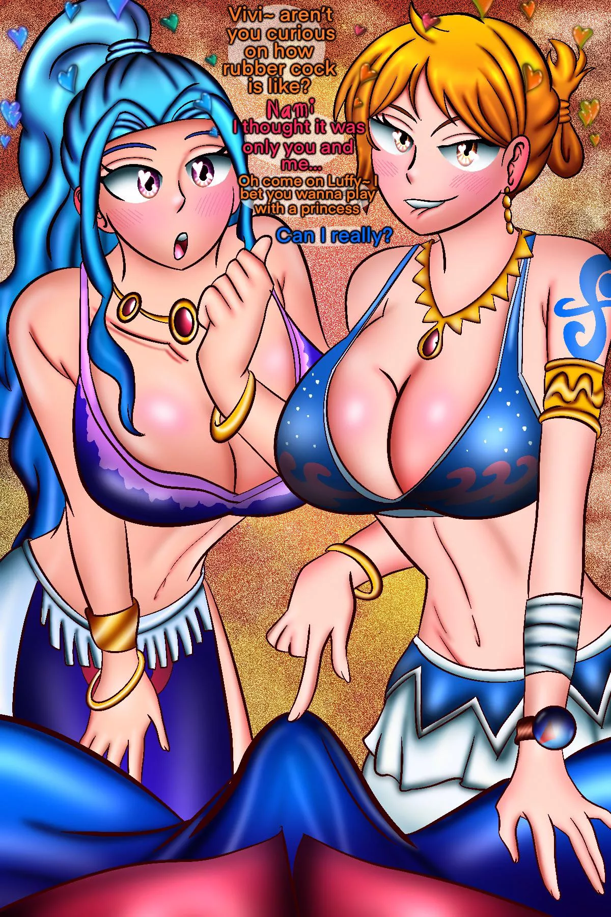 Nami teaching Vivi how to please Luffy (Flores) posted by Specialist_Lock_9514