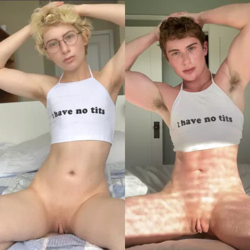 Recreated one of my old nudes (19 vs. 22) by noahwaybabe