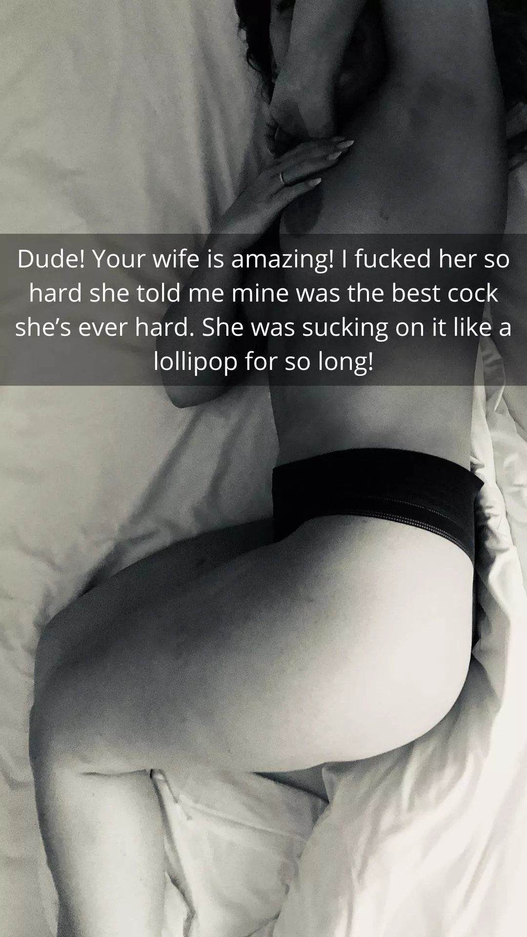 We love when people caption my wife slutty pic, wanna help? posted by Ok_Trick7468