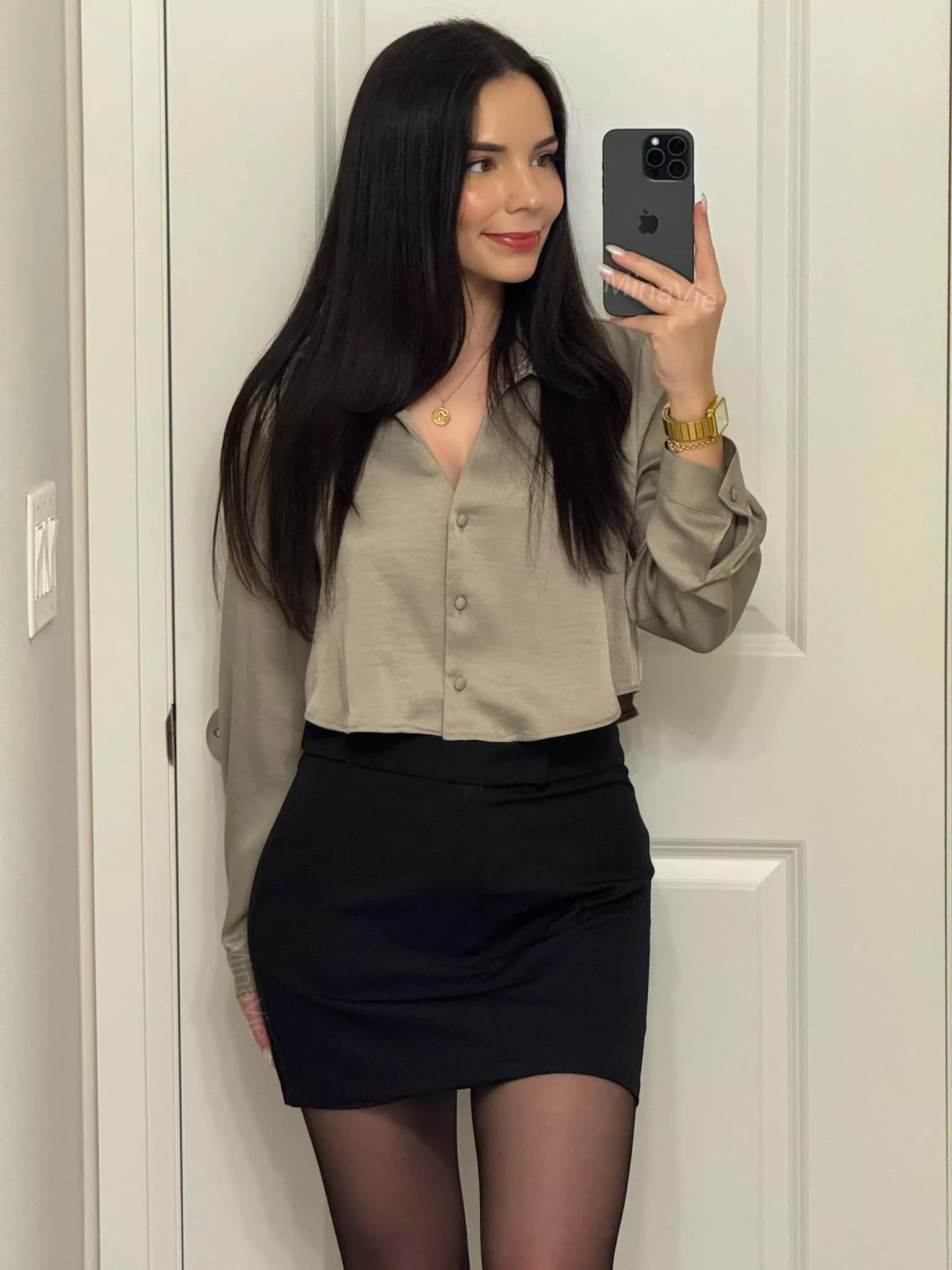 What do you think of my work outfit? posted by MinaVie