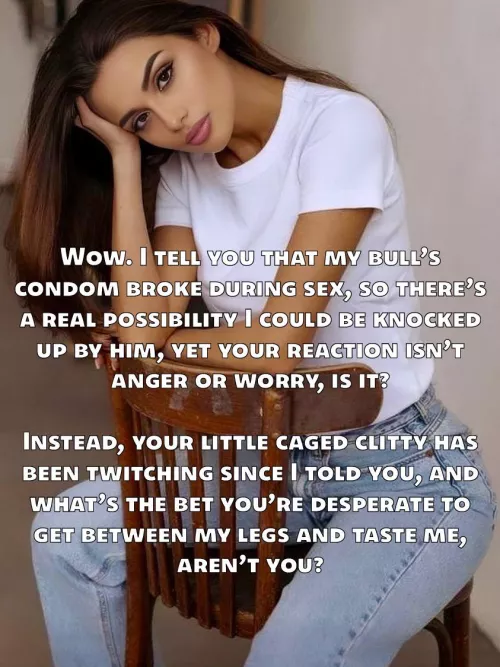 You might have a taste, but you’re not actually going to lick his fertile sperm OUT, are you?  by biffa_b_