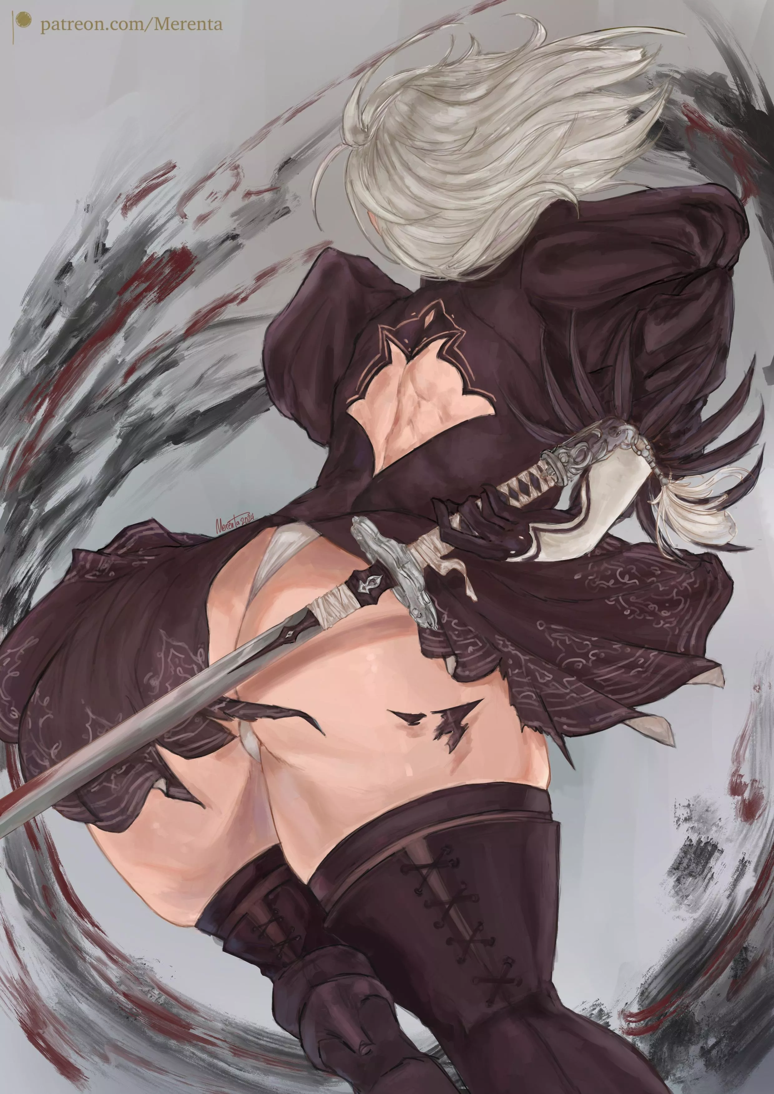 2B drawing [art by me] posted by Merenta15