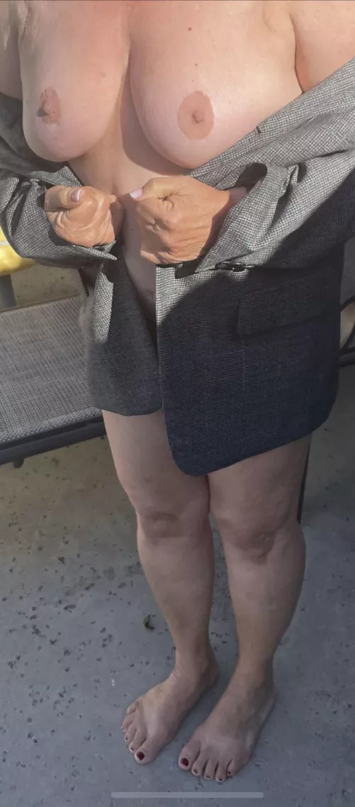 74F. Sunny but cool, nips got hard by BGFMLG-67