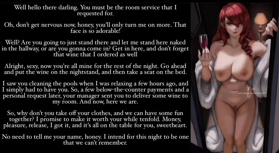 Caught the eye of an interesting individual [seductive milf x simple hotel staff] [fucking on the job] [implied string-pulling] [imminent sex] by Sir-M-Oxlong