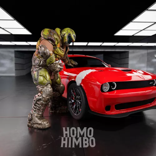 Doomguy just came all over your car! What do you do? 😈 (Twitter @homohimbo for more!!) by homohimbo_