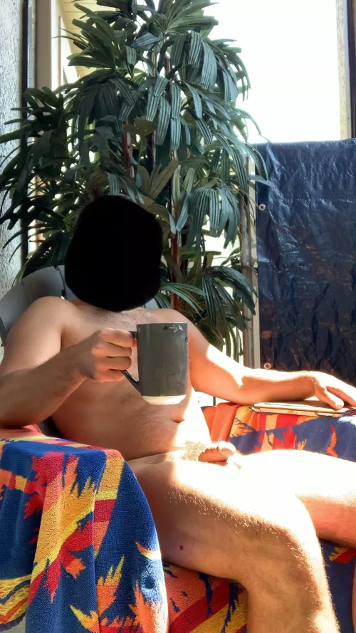 First iced tea of year. And on my patio that is set up to have naked time outside. by NatureGuy2