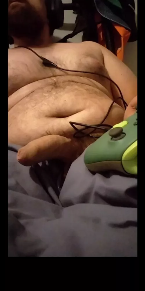 Not the most flattering angle of Mr_Nerd but I think it sums him up, chubby hubby who's a horny gamer by Mr_Mrs_Nerd