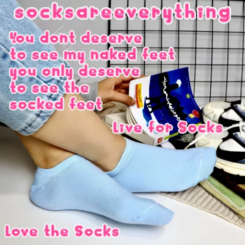 You only deserve to see my socked feet beta virgin boy, no bare and nude for you! by SocksAreEverything