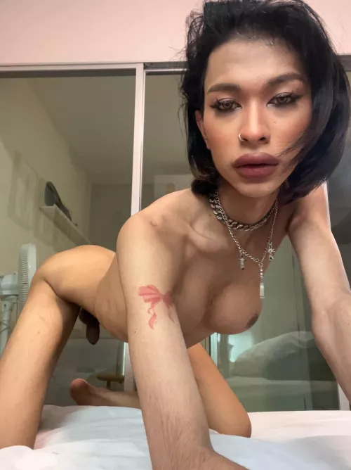 Are you open to the idea of being topped by a trans girl? If you are, simply say 'yes.' by Adrianapanya