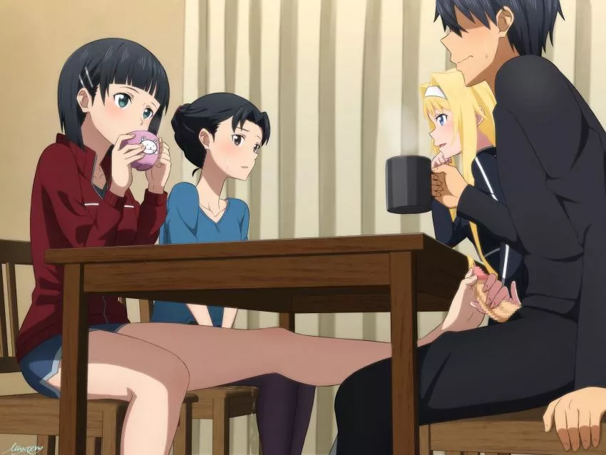 Can't control themselves over breakfast... posted by Pristine_Hedgehog861