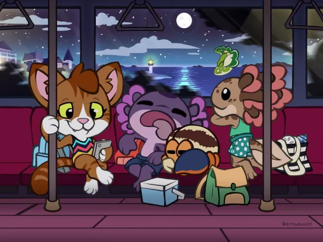 Having a good time with backgrounds for once. What do yall think? 💜 by ArtsyAxolotl