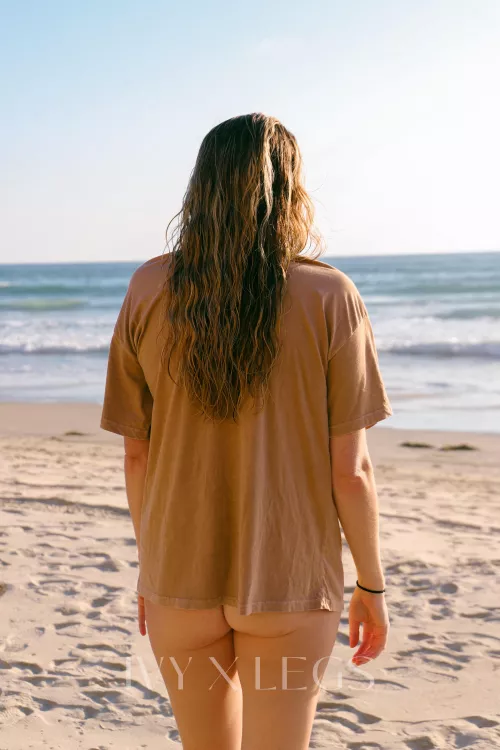 Keeping an eye out for surfers so I can take my shirt off  by IvyXLegs